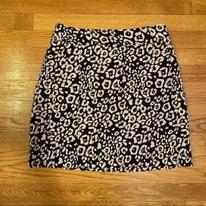 Loft Animal Print Skirt *Flaws- Piling All Over* Size 8P